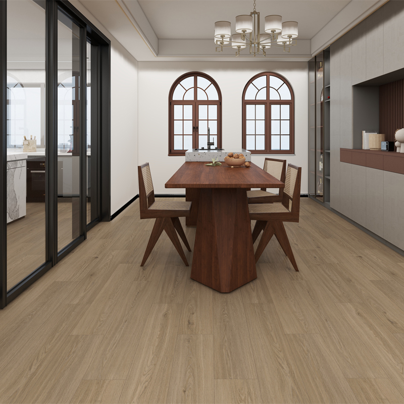 Piso laminado resistente à água para sala de jantar Piso laminado resistente à água para sala de jantar